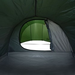 vidaXL Tenda da Campeggio 4 Persone Verde 405x170x106 cm Taffetà 185T