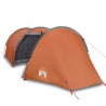 vidaXL Tenda Campeggio 4Persone Grigia e Arancione 405x170x106 Taffetà