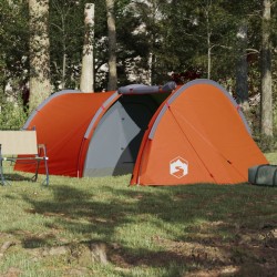 vidaXL Tenda Campeggio 4Persone Grigia e Arancione 405x170x106 Taffetà