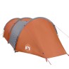 vidaXL Tenda Campeggio 4Persone Grigia e Arancione 405x170x106 Taffetà