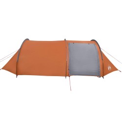 vidaXL Tenda Campeggio 4Persone Grigia e Arancione 405x170x106 Taffetà