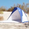 vidaXL Tenda da Spiaggia Blu Azzurro 268x223x125 cm Taffetà 185T