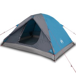 vidaXL Tenda da Campeggio 3 Persone Blu 240x217x120 cm Taffetà 190T