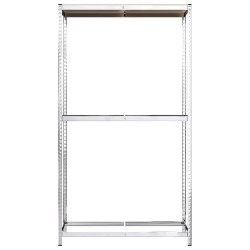 Portapneumatici a 2 Livelli Argento 110x40x180 cm in Acciaio