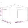 vidaXL Tenda per Feste Pieghevole Crema 3x3 m