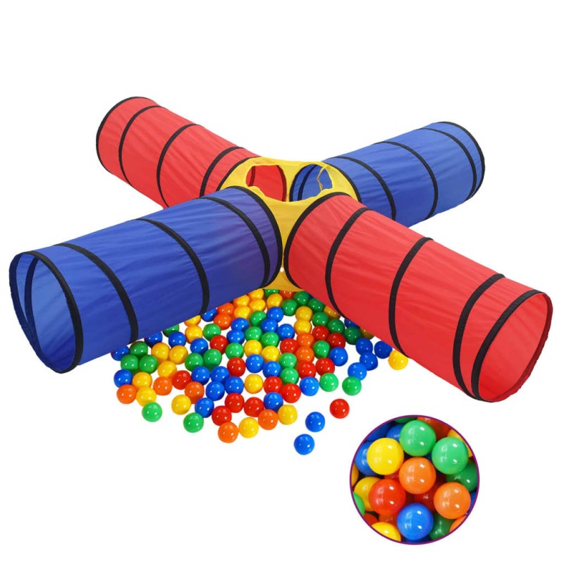 vidaXL Tunnel da Gioco per Bambini con 250 Palline Multicolore