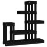 vidaXL Supporto per Piante Nero 92x25x97 cm Legno Massello di Pino