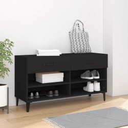 vidaXL Scarpiera Nera 102x35x55 cm in Legno ingegnerizzato