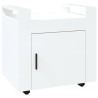 vidaXL Carrello Scrivania bianco lucido 60x45x60 cm Legno ingegnerizzato