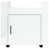 vidaXL Carrello Scrivania bianco lucido 60x45x60 cm Legno ingegnerizzato