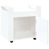 vidaXL Carrello Scrivania bianco lucido 60x45x60 cm Legno ingegnerizzato