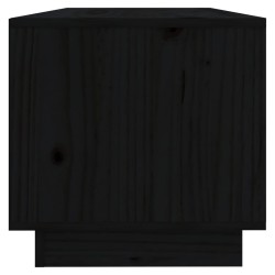 vidaXL Mobile Porta TV Nero 90x35x35 cm in Legno Massello di Pino