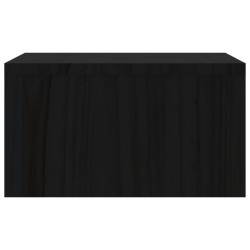 Supporto per Monitor Nero 50x27x15 cm in Legno Massello di Pino