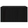 Supporto per Monitor Nero 50x27x15 cm in Legno Massello di Pino