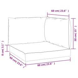 vidaXL Cuscini per Pallet 3 pz Blu Marino in Tessuto Oxford