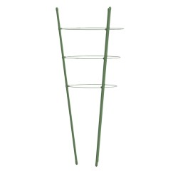 vidaXL Supporti Piante da Giardino con 3 Anelli 5pz Verde 45cm Acciaio