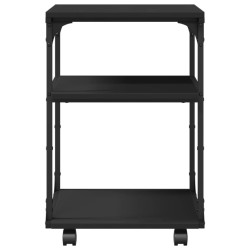 vidaXL Supporto per Stampante 3 Livelli Nero 43x48x64 cm Multistrato