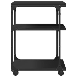 vidaXL Supporto per Stampante 3 Livelli Nero 43x48x64 cm Multistrato