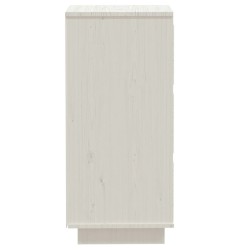 vidaXL Credenze Bianche 2 pz 32x34x75 cm in Legno Massello di Pino