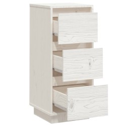 vidaXL Credenze Bianche 2 pz 32x34x75 cm in Legno Massello di Pino