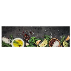 vidaXL Tappeto da Cucina Lavabile Spezie 45x150 cm Velluto