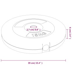 vidaXL Dischi per Pesi 2 pz 30 kg in Cemento