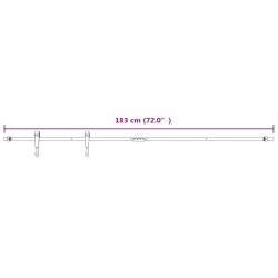 Kit Mini Anta Scorrevole in Acciaio al Carbonio Bianco 183 cm