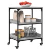 vidaXL Carrello da Cucina Grigio Sonoma 60x41x80,5cm Legno Multistrato