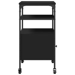 vidaXL Supporto per Stampante 3 Livelli Nero 50x40x76 cm Multistrato