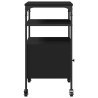 vidaXL Supporto per Stampante 3 Livelli Nero 50x40x76 cm Multistrato