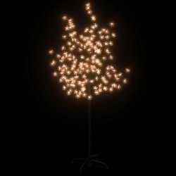 Albero di Ciliegio con 120 LED Bianco Caldo 150 cm