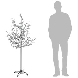 Albero di Ciliegio con 120 LED Bianco Caldo 150 cm