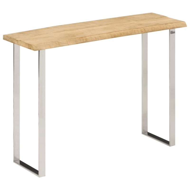 vidaXL Tavolo Consolle Bordi Vivi 105x33x76 cm Legno Massello di Mango