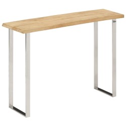 vidaXL Tavolo Consolle Bordi Vivi 105x33x76 cm Legno Massello di Mango