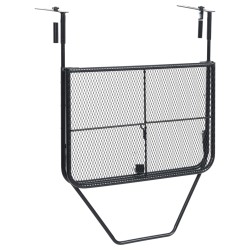 vidaXL Tavolo da Balcone Nero 60x40 cm in Acciaio