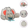 vidaXL Tenda Gioco Bambini Elefante Grigio 250 Palline 174x86x101 cm