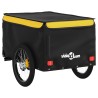 vidaXL Rimorchio da Bici Nero e Giallo 30 kg in Ferro