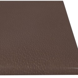   Pannelli Murali 12 pz Marrone 60x15 cm Similpelle 1,08 m²