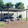 vidaXL Pergola da Giardino con Tetto Retrattile 4x3 m Antracite