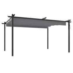 vidaXL Pergola da Giardino con Tetto Retrattile 4x3 m Antracite