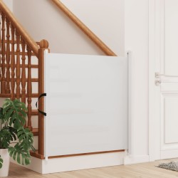 vidaXL Cancelletto Retrattile per Animali Domestici Bianco 82,5x125 cm