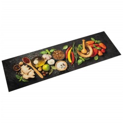 vidaXL Tappeto da Cucina Lavabile Spezie 45x150 cm Velluto