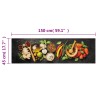 vidaXL Tappeto da Cucina Lavabile Spezie 45x150 cm Velluto