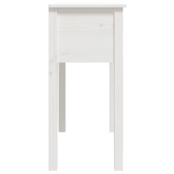 Tavolo Consolle Bianco 70x35x75 cm in Legno Massello di Pino