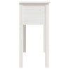 Tavolo Consolle Bianco 70x35x75 cm in Legno Massello di Pino