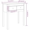 Tavolo Consolle Bianco 70x35x75 cm in Legno Massello di Pino