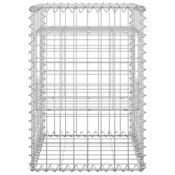 vidaXL Cesti a Gabbione a Torre 2 pz 40x40x60 cm in Ferro