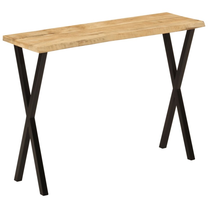 vidaXL Tavolo Consolle Bordi Vivi 105x33x76 cm Legno Massello di Mango