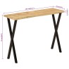 vidaXL Tavolo Consolle Bordi Vivi 105x33x76 cm Legno Massello di Mango