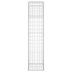 vidaXL Cesti a Gabbione a Torre 2 pz 40x40x180 cm in Ferro